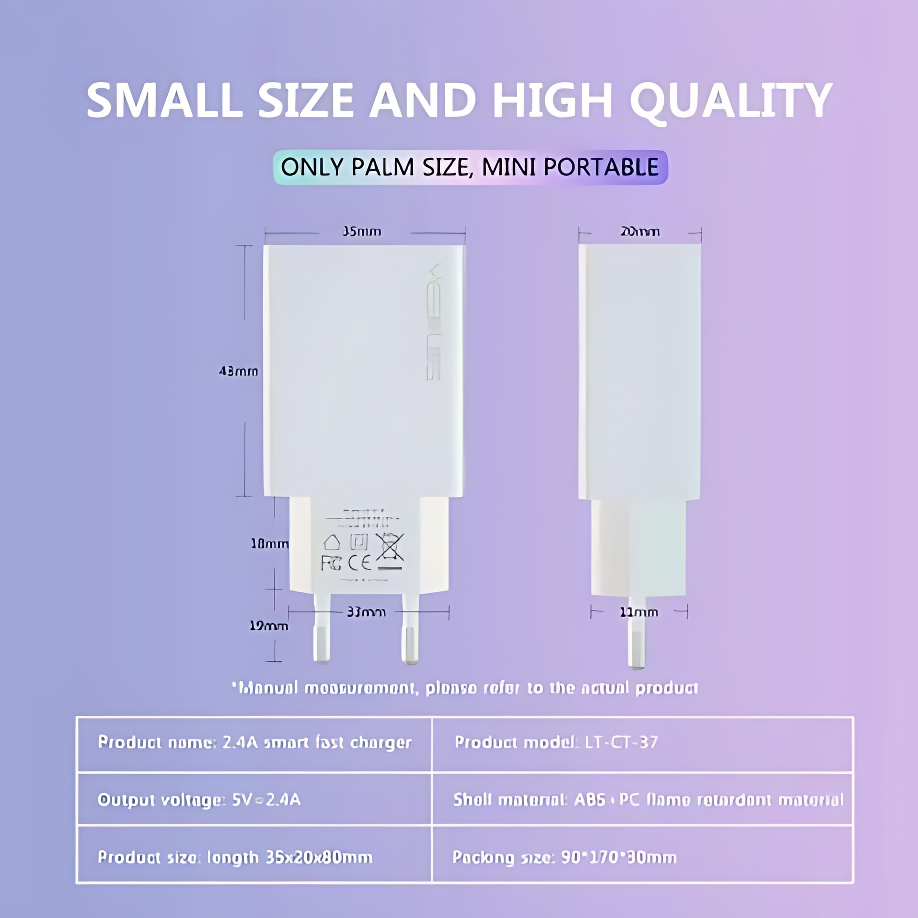 YS-1117 Fast Charging Iphone Cable With Adapter