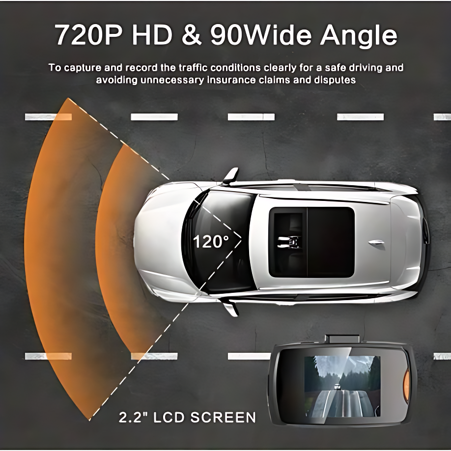 HD 2.7 LCD 1080P Car Dash Camera for Video Recorder with Night Version