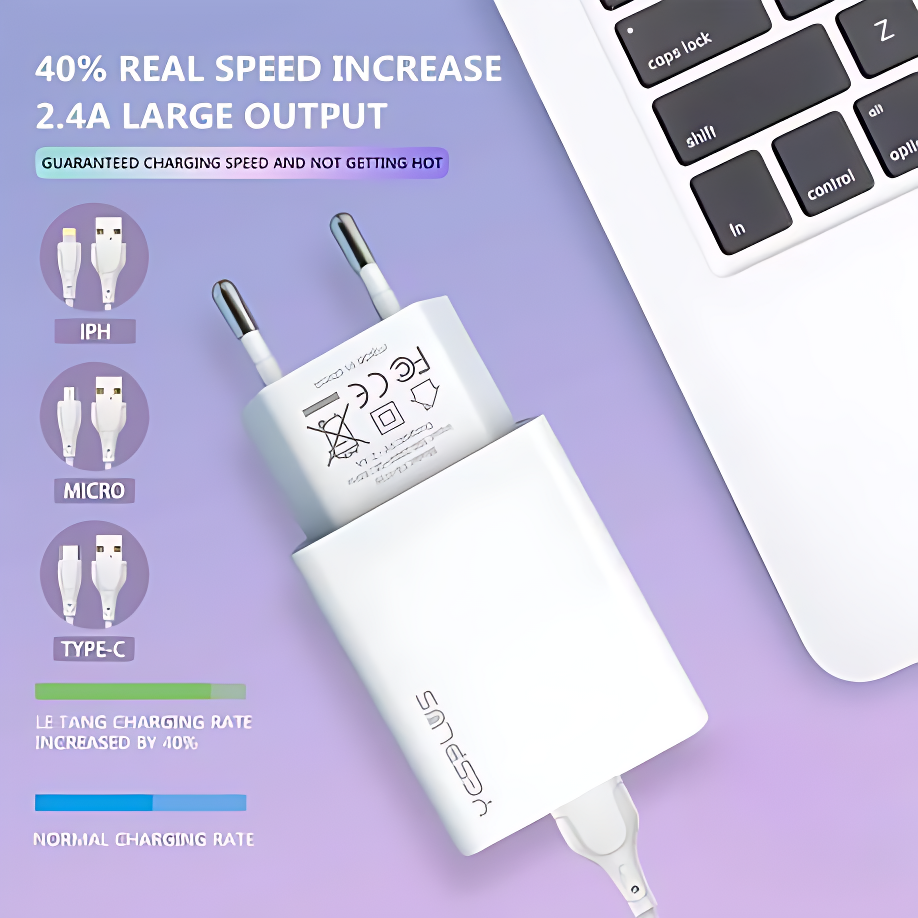 YS-1117 Fast Charging Type-C Cable With Adapter